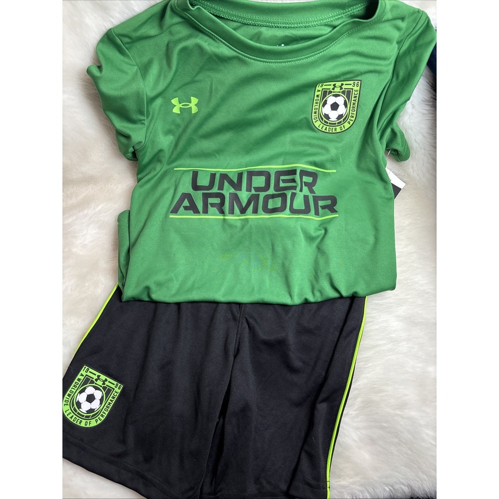 UNDER ARMOUR Boys Soccer Shirt & Shorts 2 Piece Sets SIZE 6 NEW